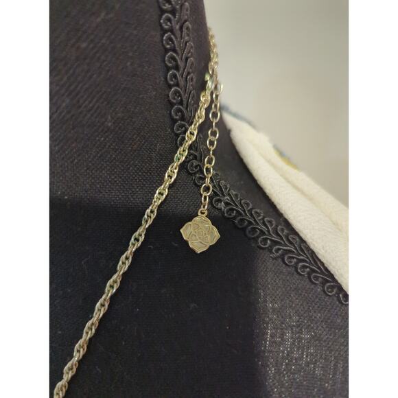 Kendra Scott Rayne Blue Gold Stone Tassel Necklace - Picture 2 of 4